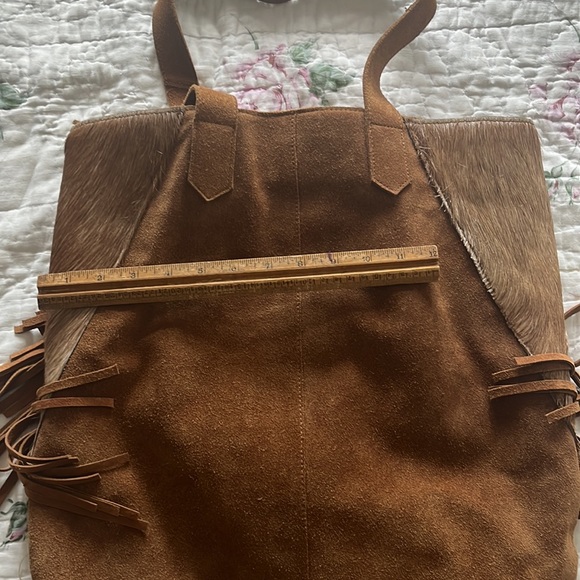 Muchelle suede leather and embroidery hobo bag - Picture 8 of 11